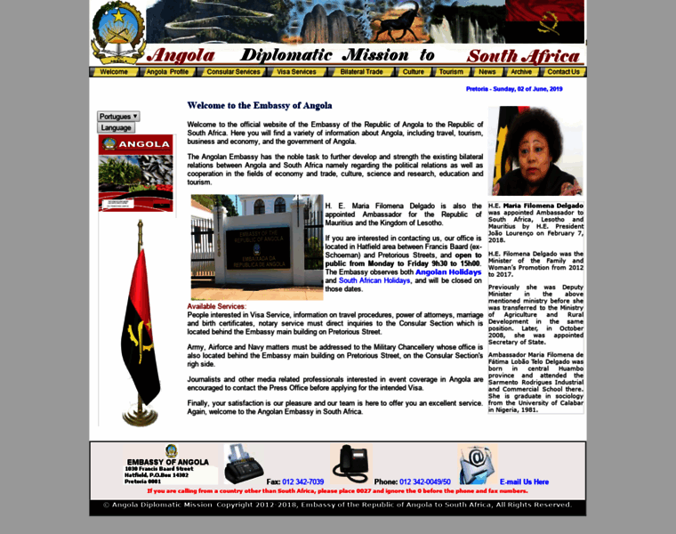 Angolanembassy.org thumbnail