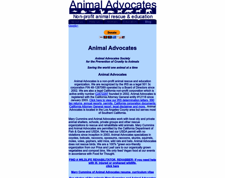 Animaladvocates.us thumbnail