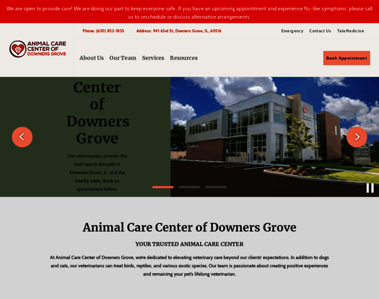Animalcarecenterofdownersgrove.com thumbnail