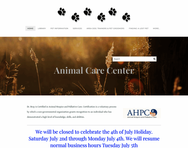 Animalcarecenterofhudson.com thumbnail