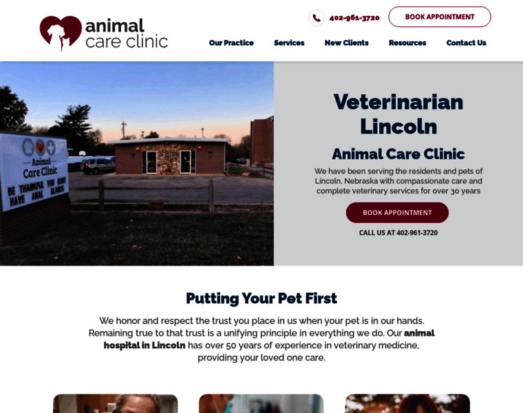 Animalcarecliniclincoln.com thumbnail