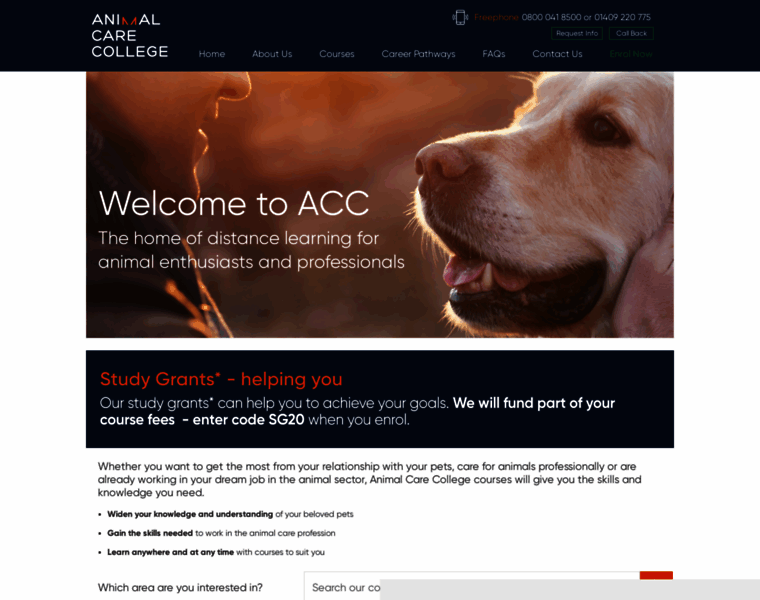 Animalcarecollege.co.uk thumbnail