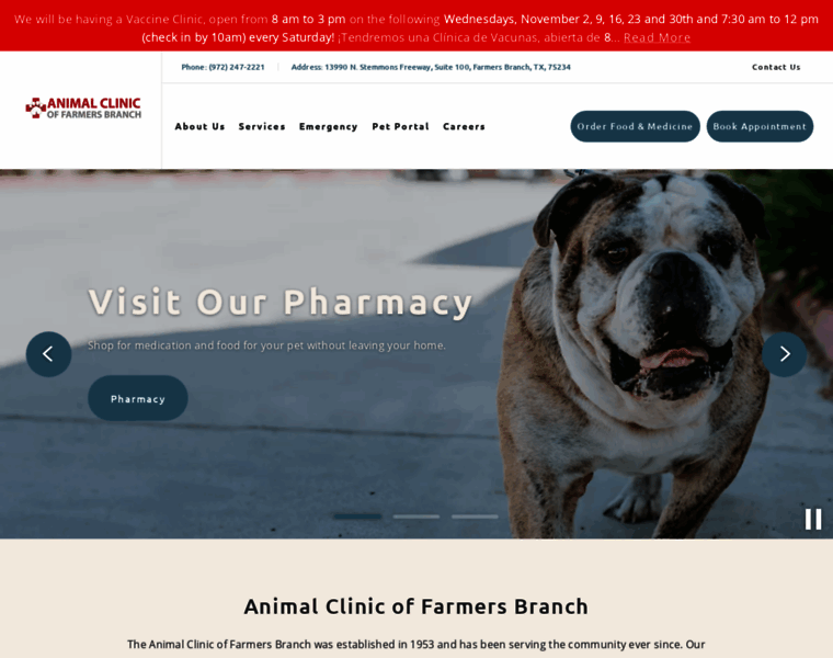 Animalclinicoffarmersbranch.com thumbnail