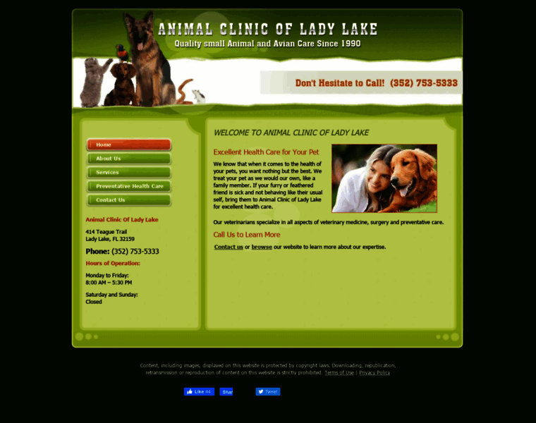 Animalclinicofladylake.com thumbnail