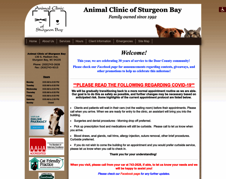 Animalclinicofsturgeonbay.com thumbnail