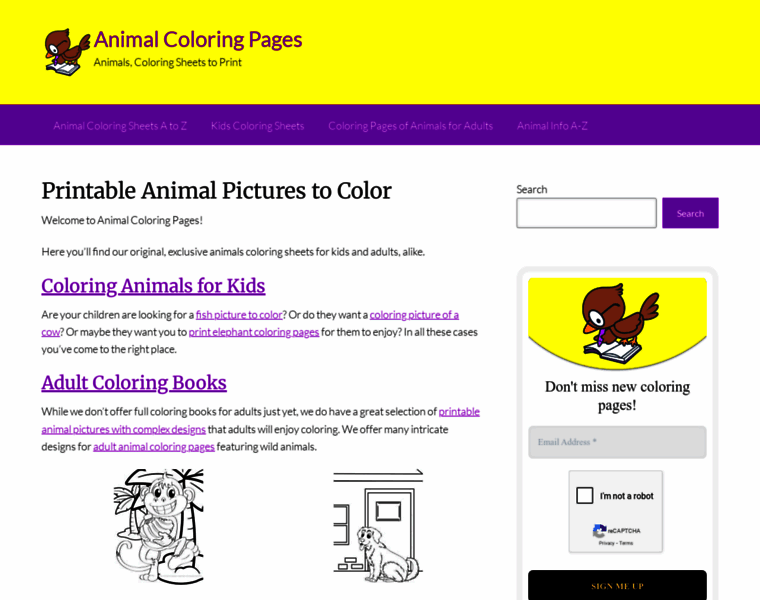 Animalcoloringpages.org thumbnail