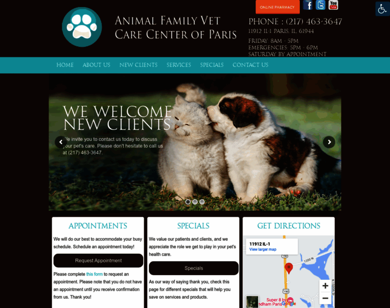 Animalfamilyvetcarecenterofparis.com thumbnail