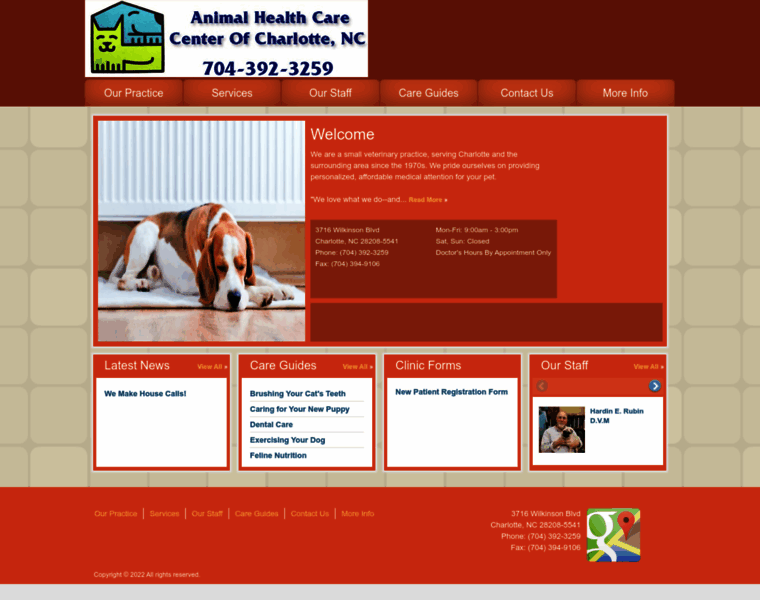Animalhealthcarecentercharlotte.com thumbnail