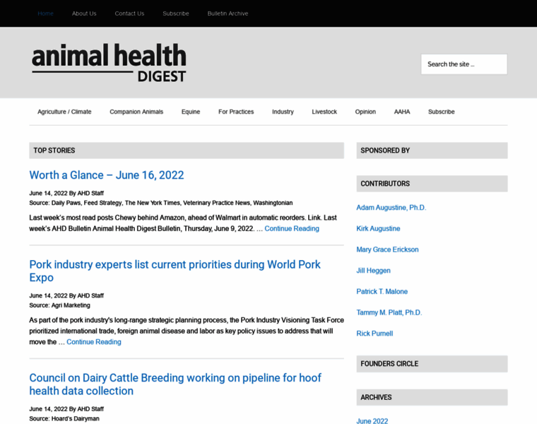 Animalhealthdigest.com thumbnail