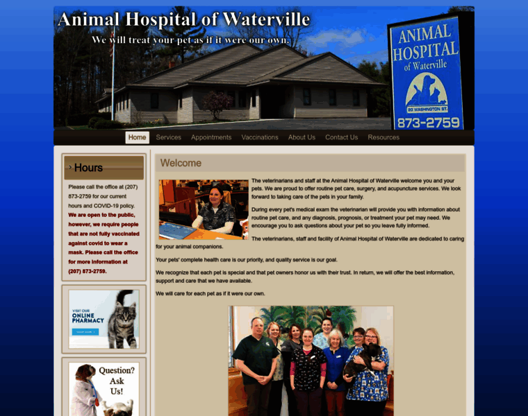 Animalhospitalofwaterville.com thumbnail