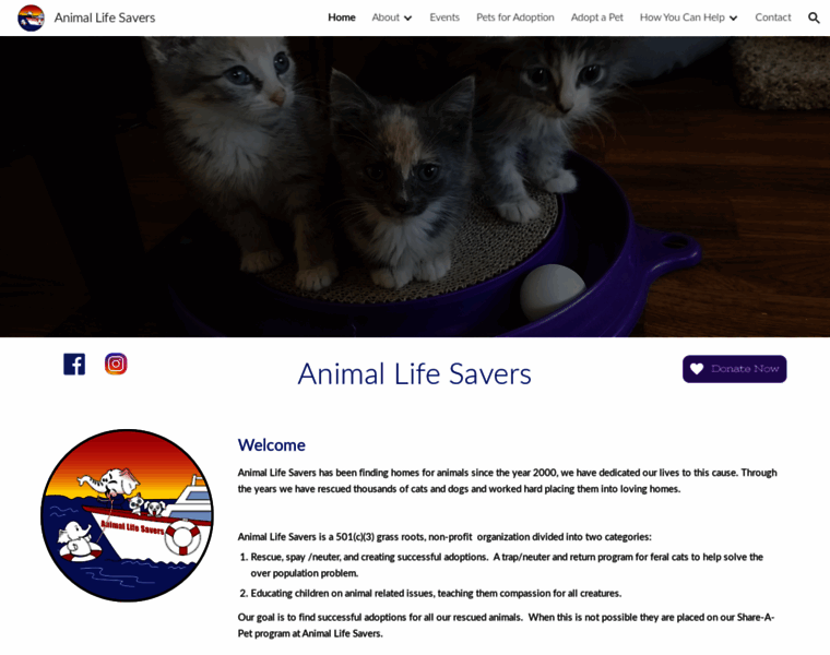 Animallifesavers.org thumbnail
