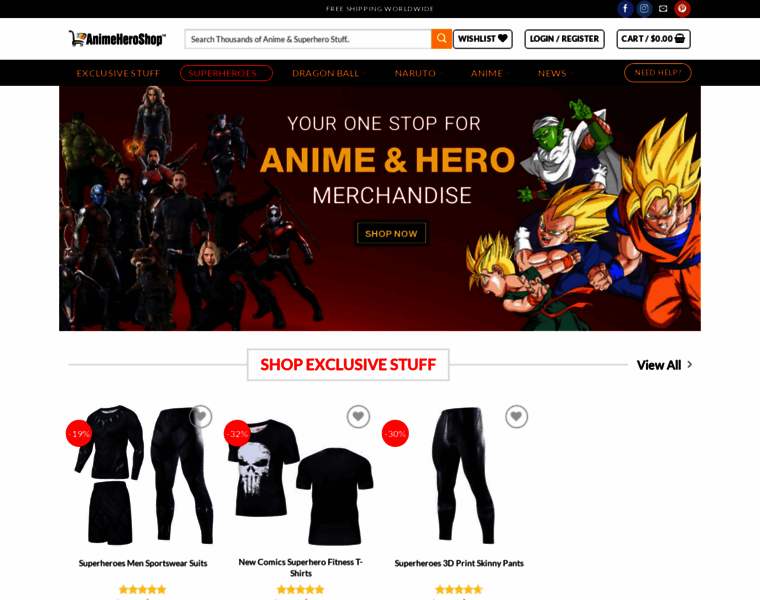 Animeheroshop.com thumbnail