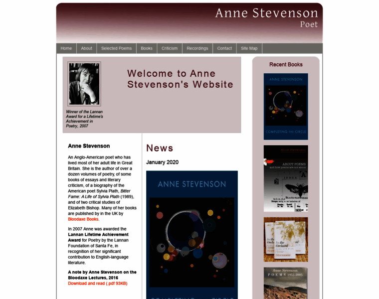 Anne-stevenson.co.uk thumbnail