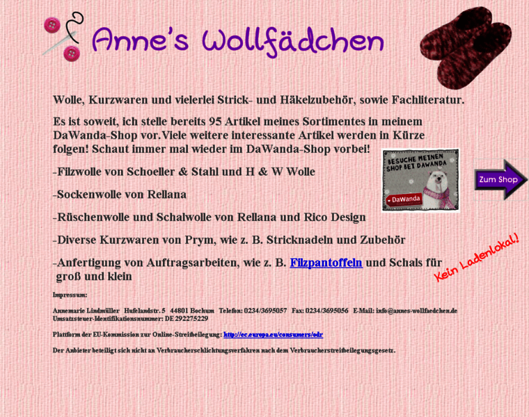 Annes-wollfaedchen.de thumbnail