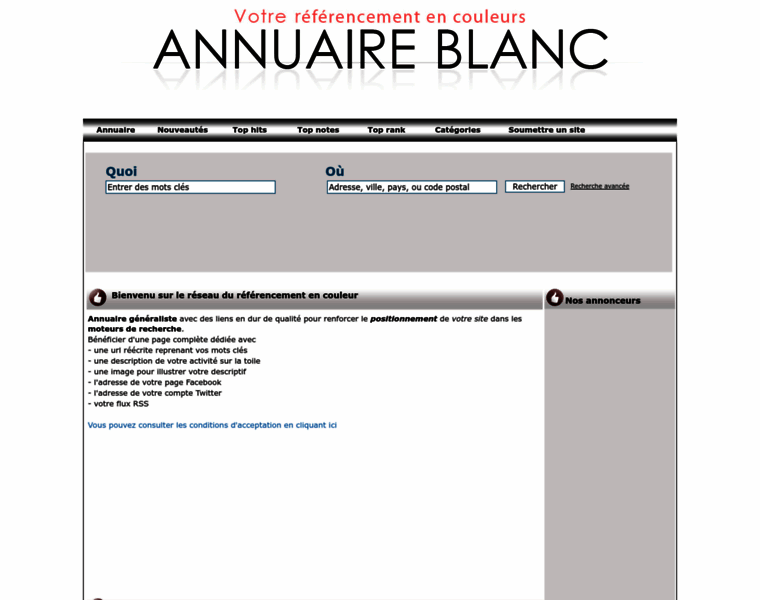 Annuaire-blanc.info thumbnail