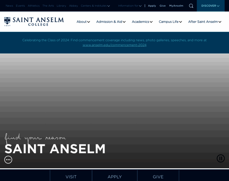 Anselm.edu thumbnail