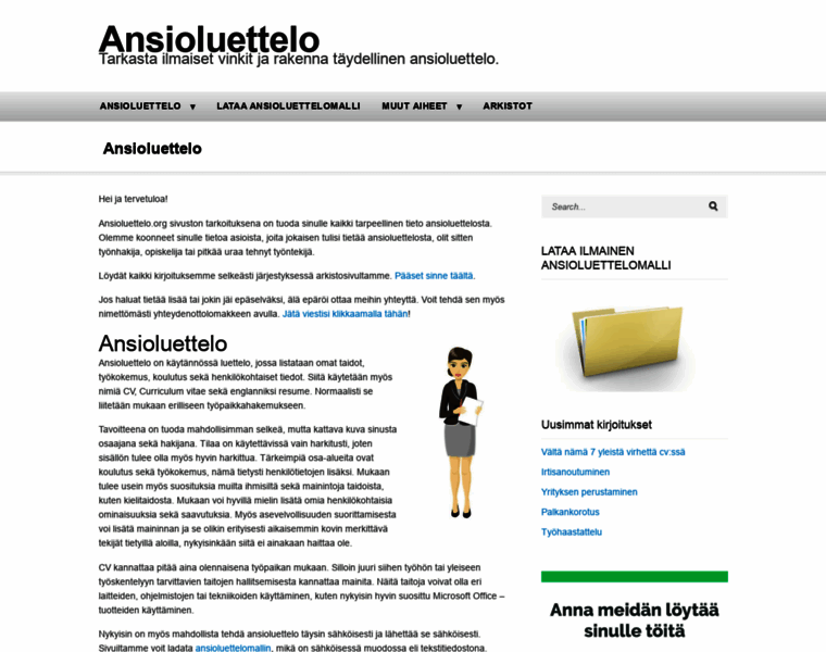 Ansioluettelo.org thumbnail