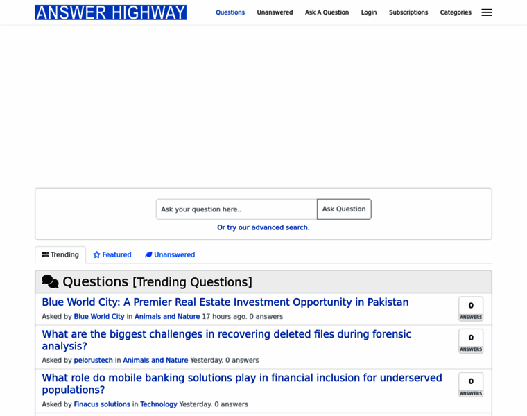 Answerhighway.com thumbnail