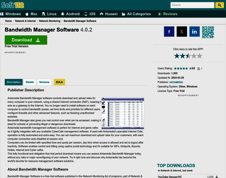 Antamedia-bandwidth-manager-software.soft112.com thumbnail