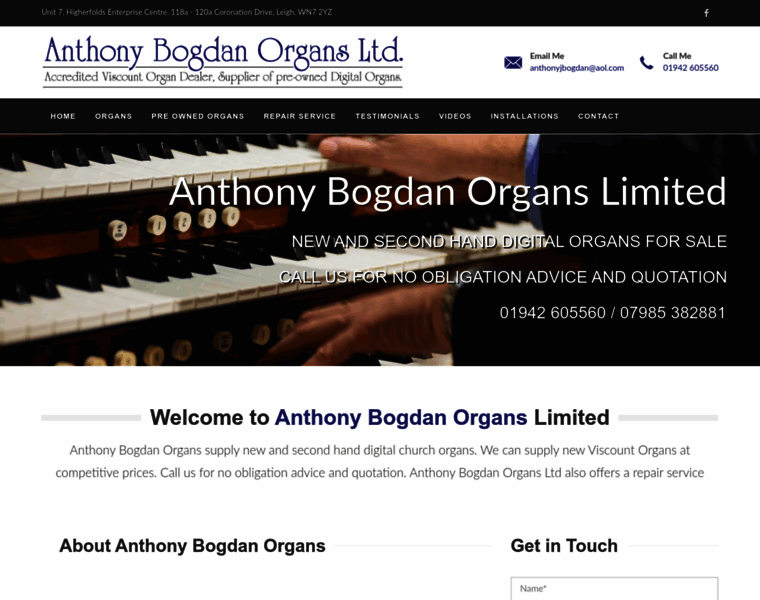 Anthonybogdanorgans.co.uk thumbnail