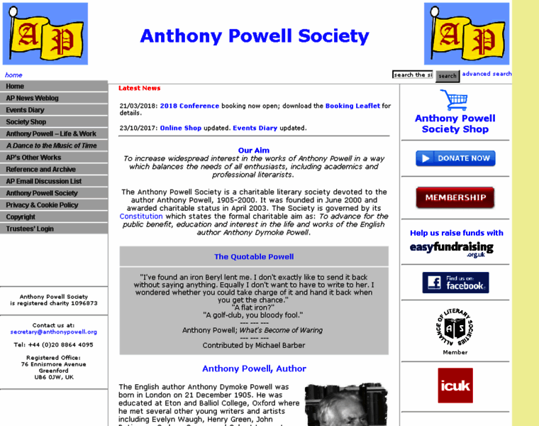 Anthonypowell.org thumbnail