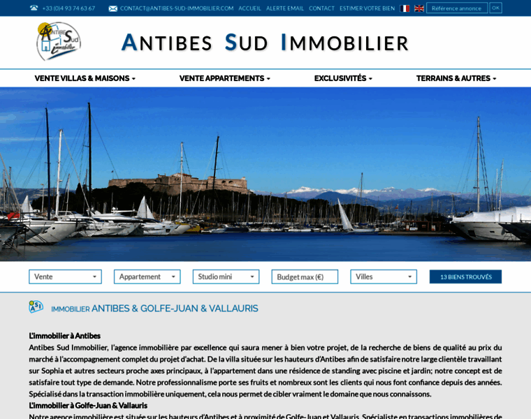 Antibes-sud-immobilier.com thumbnail