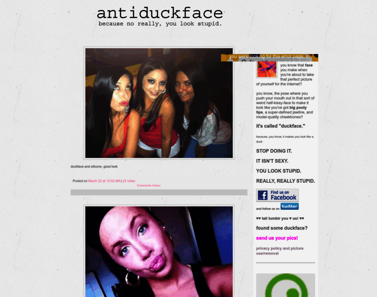 Antiduckface.com thumbnail