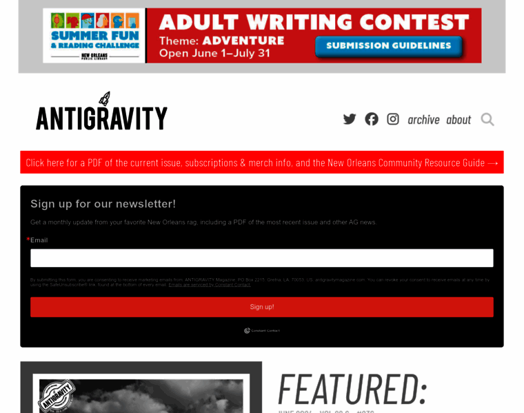 Antigravitymagazine.com thumbnail