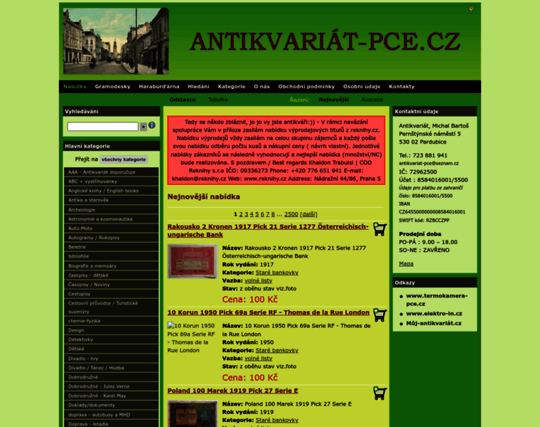 Antikvariat-pce.cz thumbnail