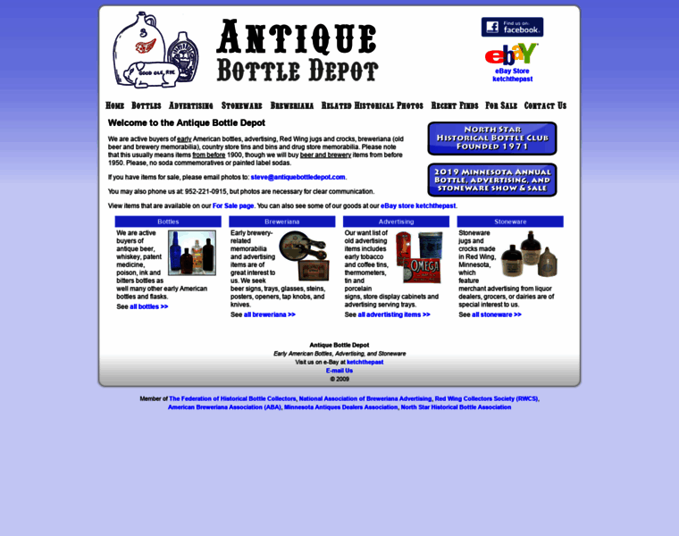 Antiquebottledepot.com thumbnail