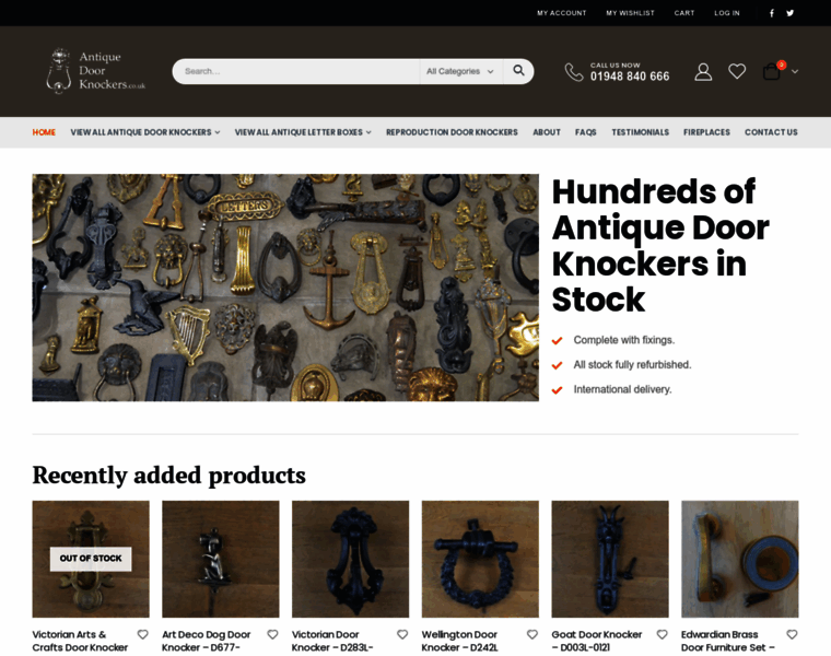 Antiquedoorknockers.co.uk thumbnail