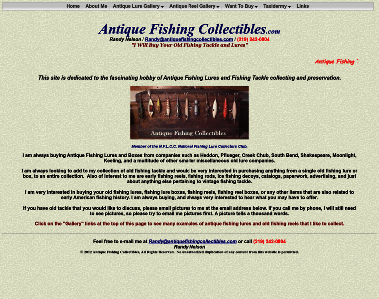 Antiquefishingcollectibles.com thumbnail