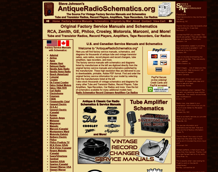 Antiqueradioschematics.org thumbnail