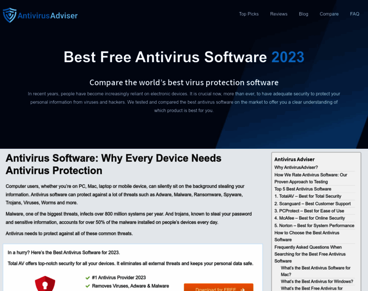 Antivirusadviser.com thumbnail Antivirusadviser.com thumbnail