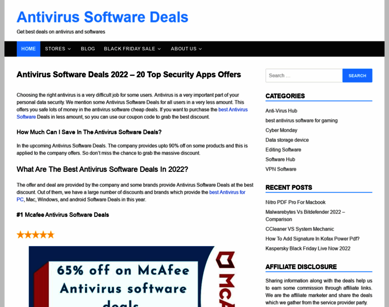 Antivirussoftwaredeals.com thumbnail