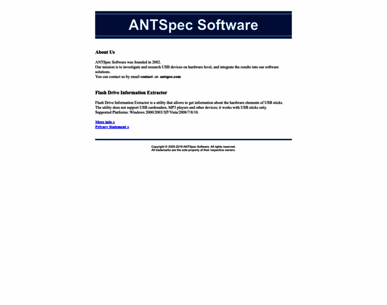 Antspec.com thumbnail