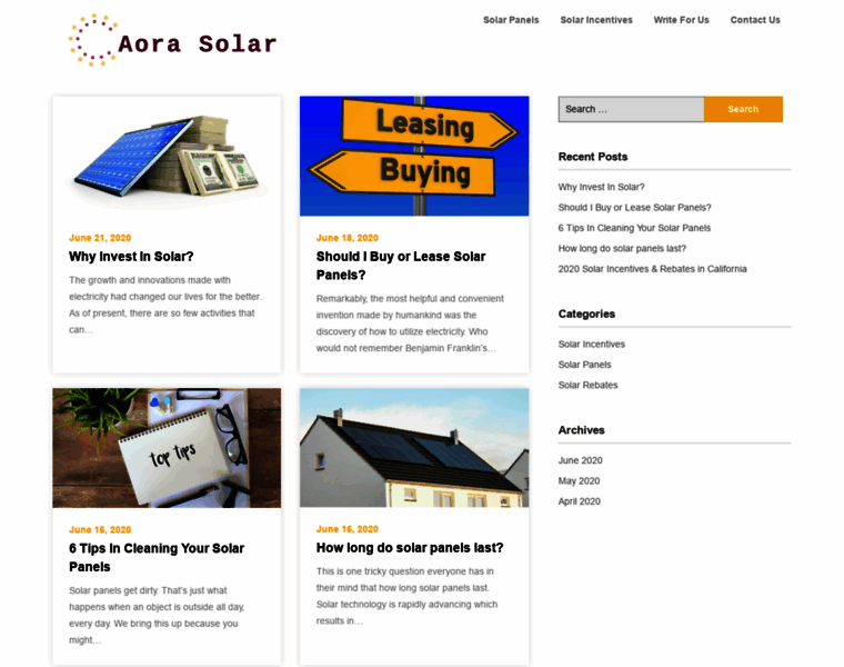 Aora-solar.com thumbnail