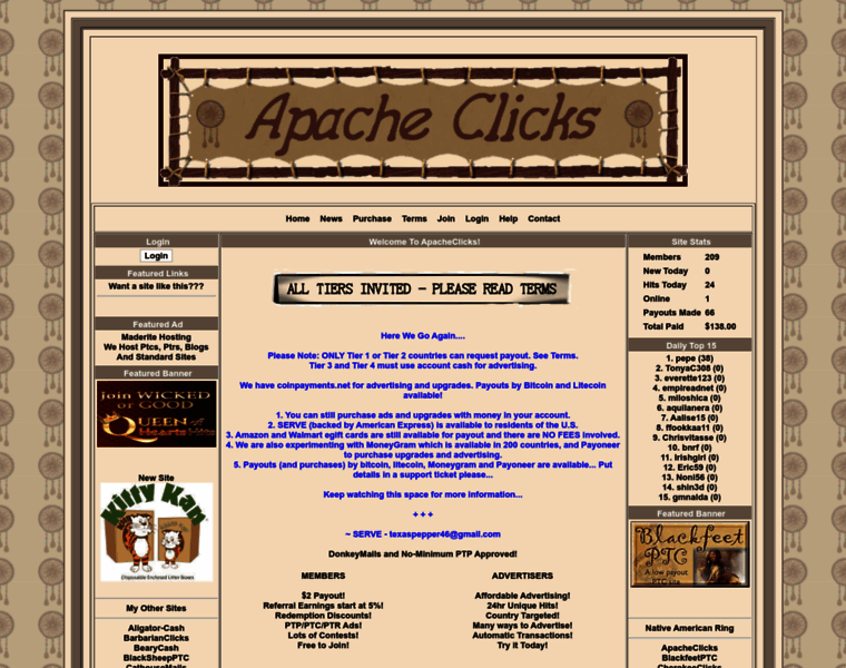 Apacheclicks.info thumbnail