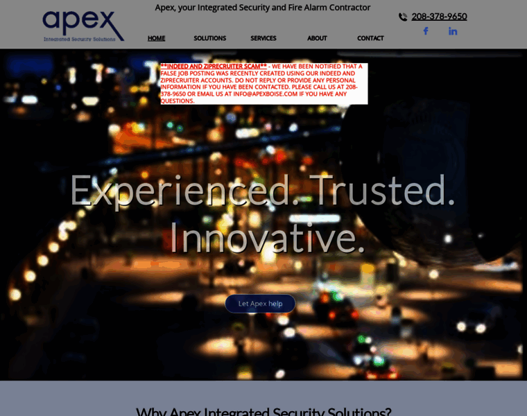 Apexintegratedsecurity.com thumbnail Apexintegratedsecurity.com thumbnail