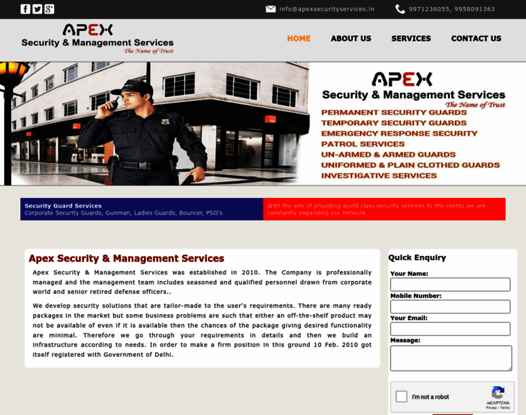 Apexsecurityservices.in thumbnail