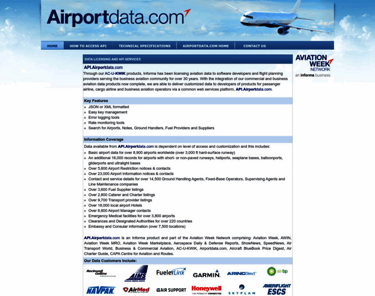 Api.airportdata.com thumbnail