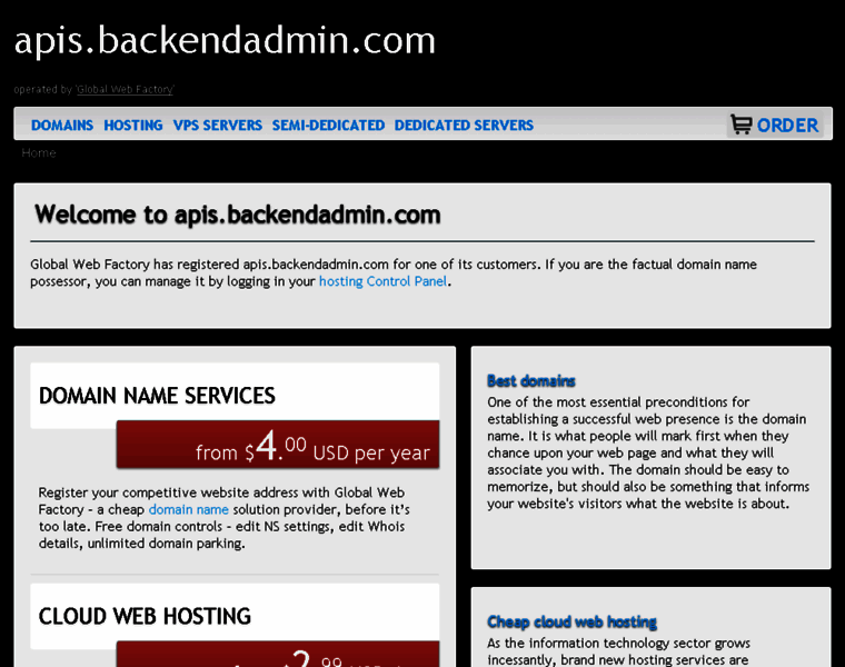 Apis.backendadmin.com thumbnail