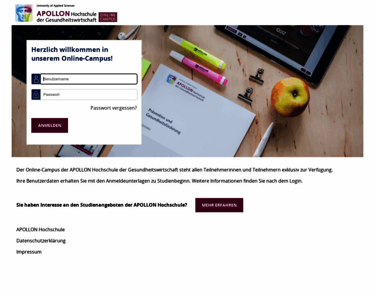 apollon-campus.de at WI. Apollon OnlineCampus