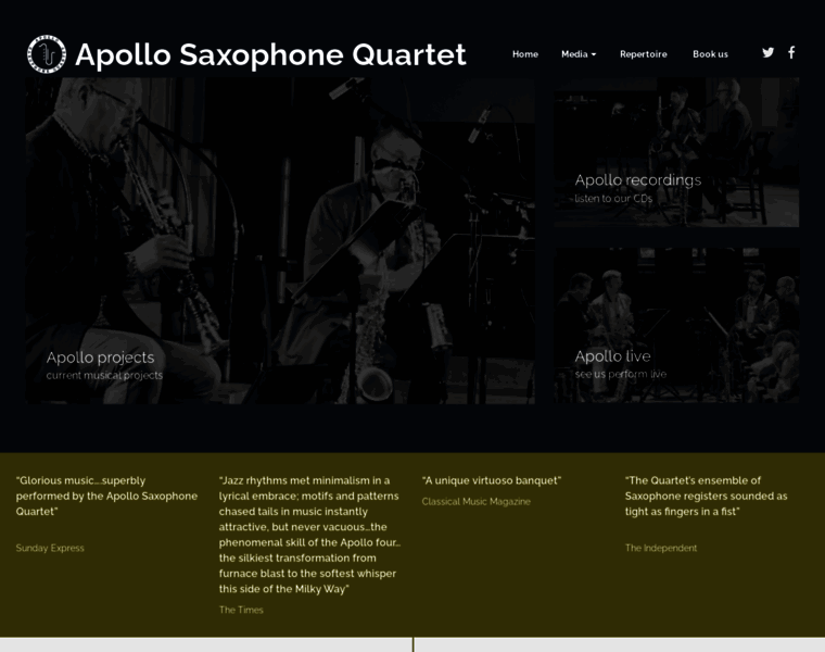 Apollosaxophonequartet.com thumbnail