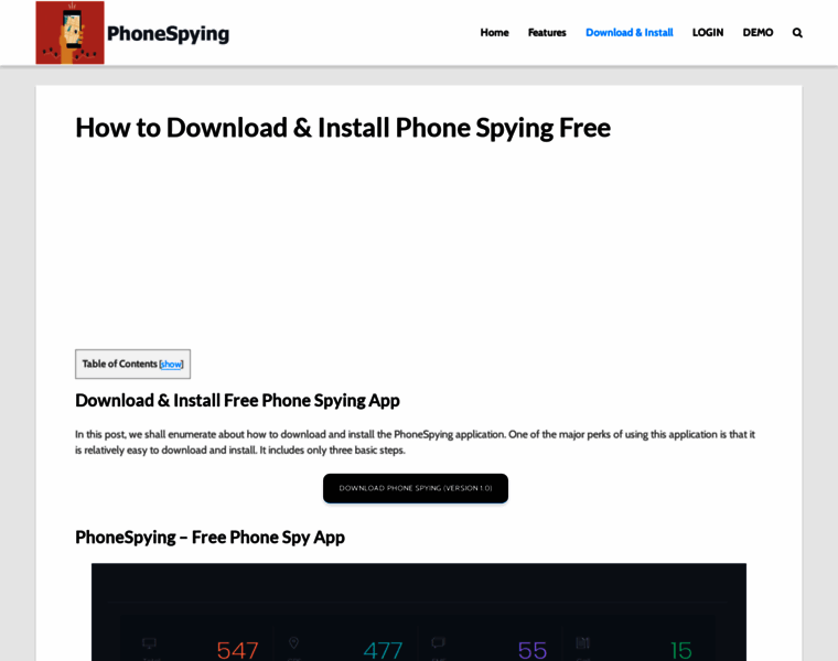 App.phonespying.com thumbnail
