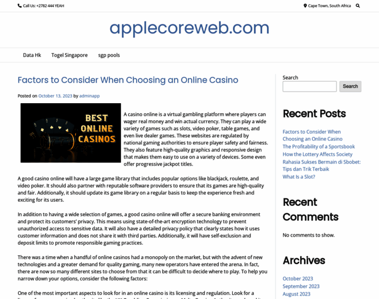 Applecoreweb.com thumbnail
