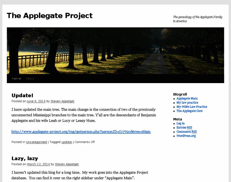 Applegate-project.org thumbnail
