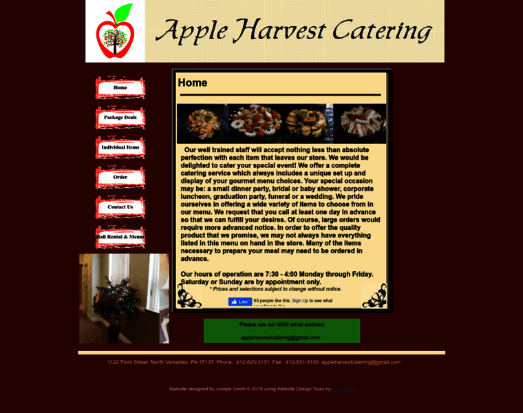 Appleharvestcatering.com thumbnail