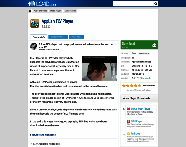 Applian-flv-player.en.lo4d.com thumbnail