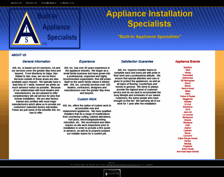 Applianceinstallationspecialists.com thumbnail